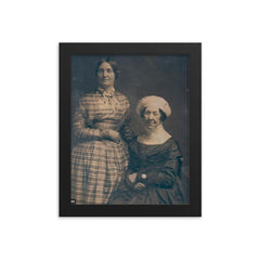 Dolley Madison Daguerreotype, 1848 framed print on a plain backdrop in size 8"x10".