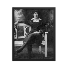 Dolly Shepherd framed print on a plain backdrop in size 16"x20".