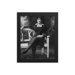 Dolly Shepherd framed print on a plain backdrop in size 8"x10".