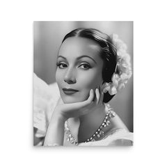 Dolores del Rio poster on a plain backdrop in size 16"x20".