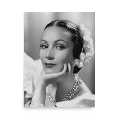 Dolores del Rio poster on a plain backdrop in size 18"x24".