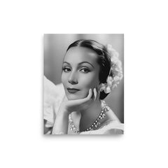 Dolores del Rio poster on a plain backdrop in size 8"x10".