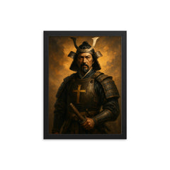 Dom Justo Takayama picture framed print on a plain backdrop in size 12"x16".