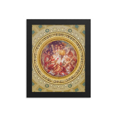 Dome of the Wisconsin State Capitol by Edwin Blashfield, 1917 framed print on a plain backdrop in size 8"x10".