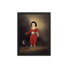 Don Manuel Osorio Manrique de Zuniga by Francisco de Goya y Lucientes framed print on a plain backdrop in size 12"x16".