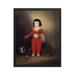 Don Manuel Osorio Manrique de Zuniga by Francisco de Goya y Lucientes framed print on a plain backdrop in size 16"x20".