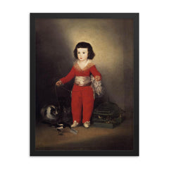 Don Manuel Osorio Manrique de Zuniga by Francisco de Goya y Lucientes framed print on a plain backdrop in size 18"x24".
