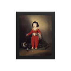 Don Manuel Osorio Manrique de Zuniga by Francisco de Goya y Lucientes framed print on a plain backdrop in size 8"x10".