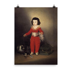 Don Manuel Osorio Manrique de Zuniga by Francisco de Goya y Lucientes poster on a plain backdrop in size 8"x10".