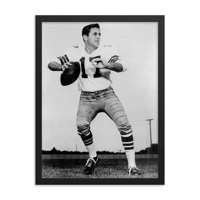 Don Meredith framed print on a plain backdrop in size 18