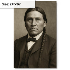 Donald Warne metal print on a plain backdrop in size 24"x36".