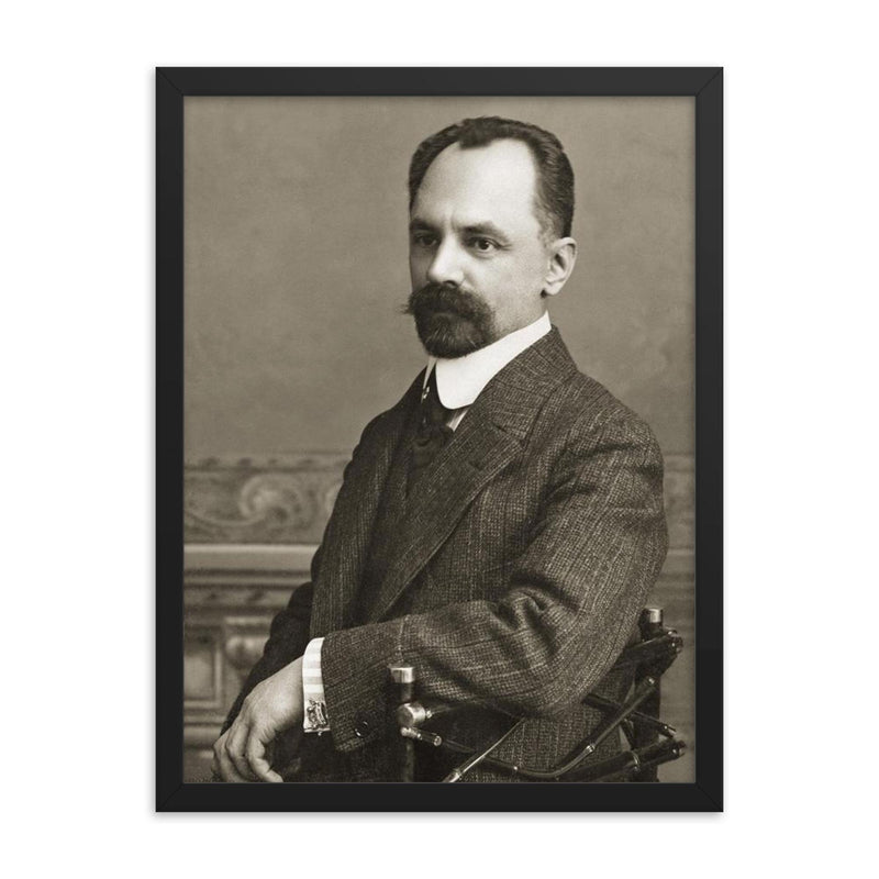 Donatas Malinauskas framed print on a plain backdrop in size 18