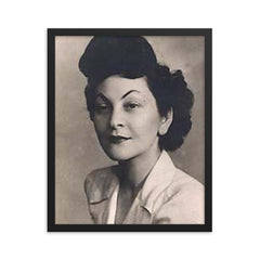 Doria Shafik framed print on a plain backdrop in size 16"x20".