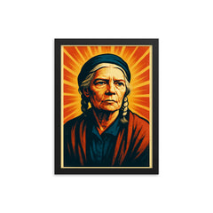 Dorothy Day framed print on a plain backdrop in size 12"x16".