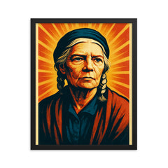 Dorothy Day framed print on a plain backdrop in size 16"x20".