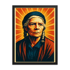 Dorothy Day framed print on a plain backdrop in size 18"x24".