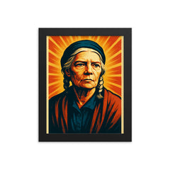 Dorothy Day framed print on a plain backdrop in size 8"x10".