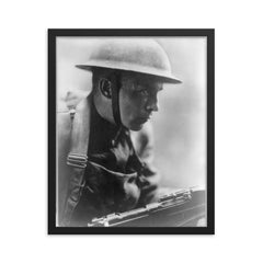 Doughboy framed print on a plain backdrop in size 16"x20".