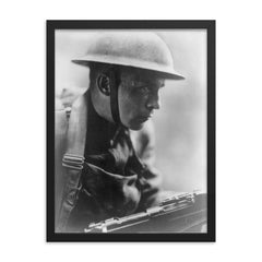 Doughboy framed print on a plain backdrop in size 18"x24".