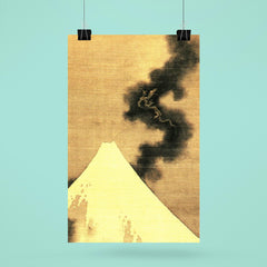 Dragon of Smoke Escaping Mount Fuji by Katsushika Hokusai poster 6