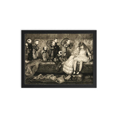 Dream Land by C D Weldon, 1883 framed print on a plain backdrop in size 12"x16".