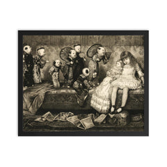 Dream Land by C D Weldon, 1883 framed print on a plain backdrop in size 16"x20".