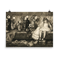 Dream Land by C D Weldon, 1883 poster on a plain backdrop in size 8"x10".