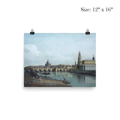 Dresden from the Right Bank of the Elbe Below the Augustus Bridge by Bernardo Bellotto, 1748 poster 3