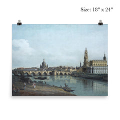 Dresden from the Right Bank of the Elbe Below the Augustus Bridge by Bernardo Bellotto, 1748 poster 5