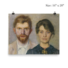 Dual Portrait of Marie and P. S. Krøyer, 1890 poster 2