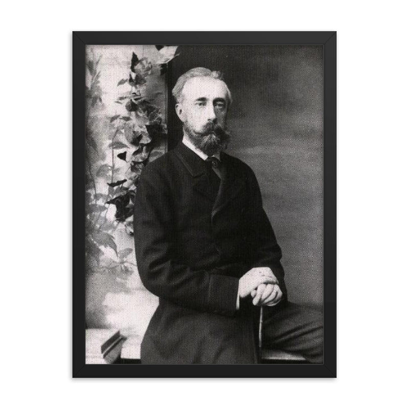 Duke Elimar of Oldenburg framed print on a plain backdrop in size 18