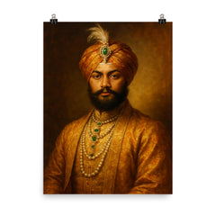 Duleep Singh poster on a plain backdrop in size 8"x10".