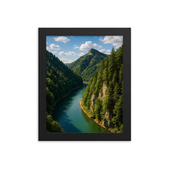 Dunajec River Gorge Pieniny Poland framed print on a plain backdrop in size 8"x10".
