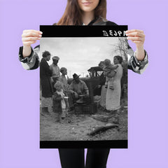 Dust Bowl refugees along highway near Bakersfield, California by Dorothea Lange poster 3