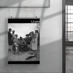 Dust Bowl refugees along highway near Bakersfield, California by Dorothea Lange poster 4