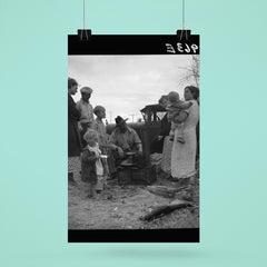 Dust Bowl refugees along highway near Bakersfield, California by Dorothea Lange poster 6