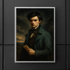 Évariste Galois before the fatal duel poster 5