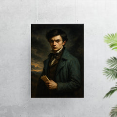 Évariste Galois before the fatal duel poster 7