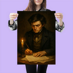 Évariste Galois duel eve letter writing poster 3
