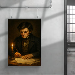Évariste Galois duel eve letter writing poster 4