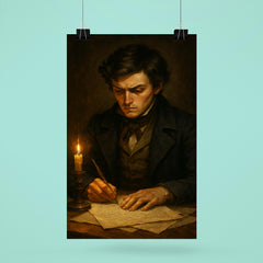 Évariste Galois duel eve letter writing poster 6
