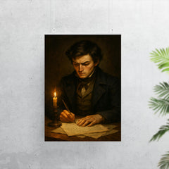 Évariste Galois duel eve letter writing poster 7