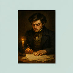 Évariste Galois duel eve letter writing poster 8
