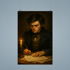 Évariste Galois duel eve letter writing poster 9