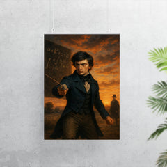 Évariste Galois dueling at dawn after equations poster 7