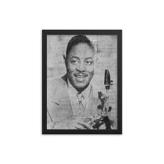 Earl Bostic framed print on a plain backdrop in size 12"x16".