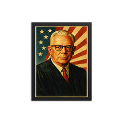 Earl Warren framed print on a plain backdrop in size 12"x16".