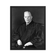Earl Warren framed print on a plain backdrop in size 16"x20".