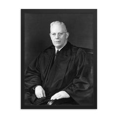 Earl Warren framed print on a plain backdrop in size 18"x24".