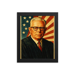 Earl Warren framed print on a plain backdrop in size 8"x10".